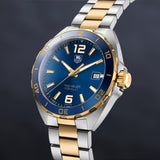 Shop Tag Heuer Formula 1 Analog Blue Dial Two Tone Steel Strap Watch for Men - WAZ1120.BB0879 in USA