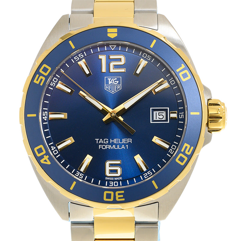 Shop Tag Heuer Formula 1 Analog Blue Dial Two Tone Steel Strap Watch for Men - WAZ1120.BB0879 in USA