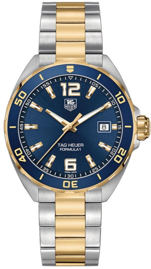 Shop Tag Heuer Formula 1 Analog Blue Dial Two Tone Steel Strap Watch for Men - WAZ1120.BB0879 in USA