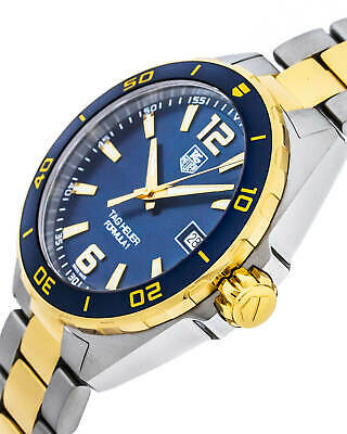 Shop Tag Heuer Formula 1 Analog Blue Dial Two Tone Steel Strap Watch for Men - WAZ1120.BB0879 in USA