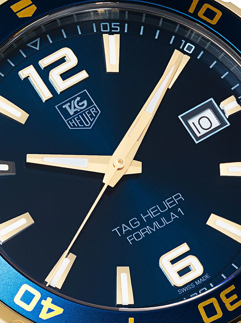 Shop Tag Heuer Formula 1 Analog Blue Dial Two Tone Steel Strap Watch for Men - WAZ1120.BB0879 in USA