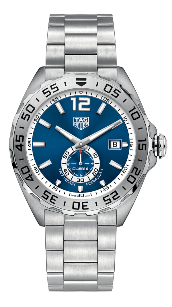 Shop Tag Heuer Formula 1 Calibre 6 Automatic Blue Dial Silver Steel Strap Watch for Men - WAZ2014.BA0842 in USA