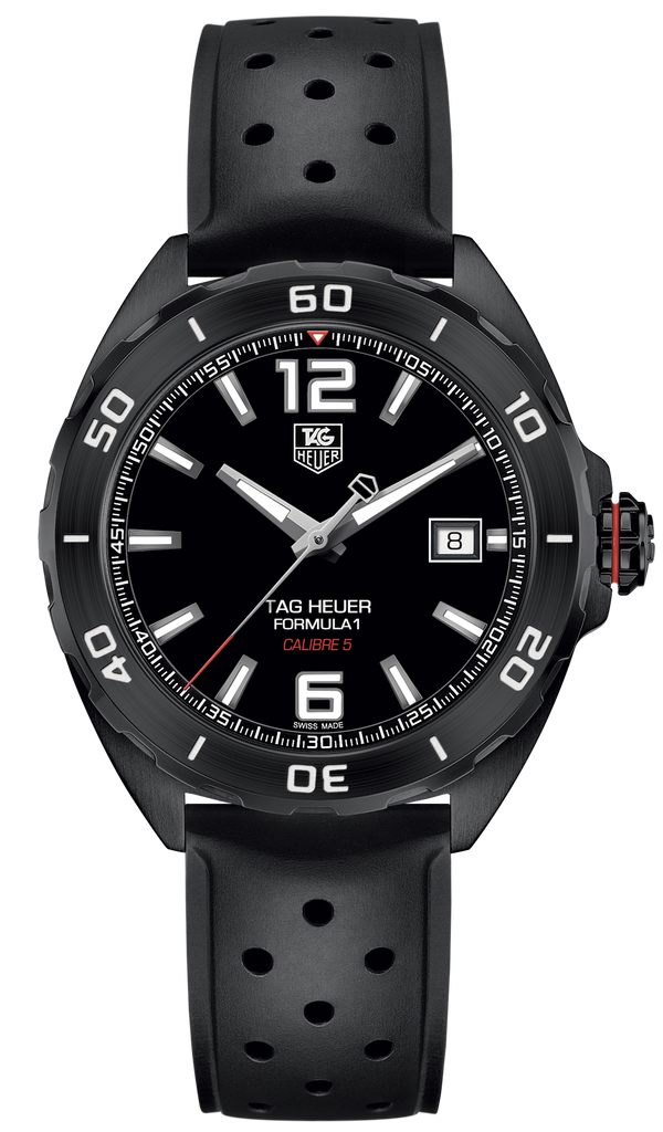 Shop Tag Heuer Formula 1 Black Dial Strap Watch for Men - WAZ2115.FT8023 in USA