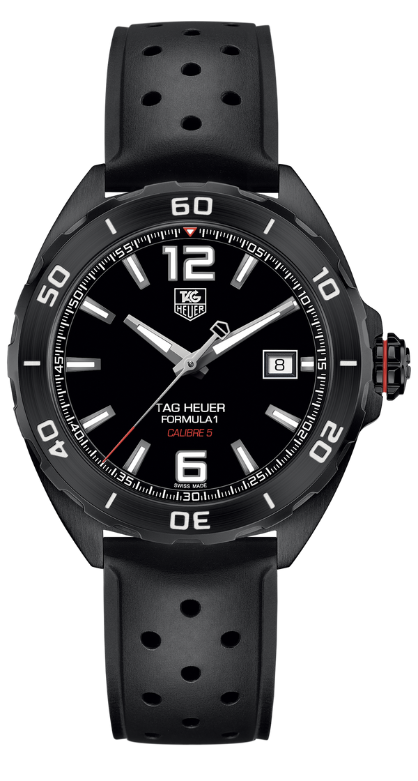 Shop Tag Heuer Formula 1 Black Dial Strap Watch for Men - WAZ2115.FT8023 in USA