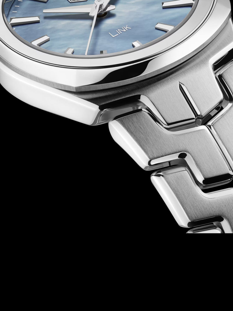 Shop Tag Heuer Link Quartz Mother of Pearl Dial Silver Steel Strap Watch for Women - WBC1311.BA0600 in USA
