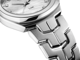 Shop Tag Heuer Link Quartz Diamonds Mother of Pearl Dial Silver Steel Strap Watch for Women - WBC1312.BA0600 in USA