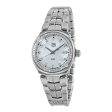 Shop Tag Heuer Link Quartz Diamonds Mother of Pearl Dial Silver Steel Strap Watch for Women - WBC1316.BA0600 in USA