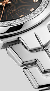 Shop Tag Heuer Link Quartz Diamonds Black Dial Silver Steel Strap Watch for Men - WBC131G.BA0649 in USA