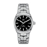 Shop Tag Heuer Link Quartz Black Dial Silver Steel Strap Watch for Women - WBC2110.BA0603 in USA