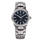Shop Tag Heuer Link Quartz Black Dial Silver Steel Strap Watch for Women - WBC2110.BA0603 in USA