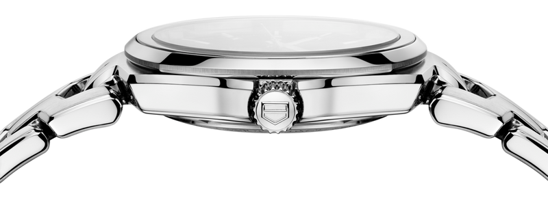 Shop Tag Heuer Link Quartz Black Dial Silver Steel Strap Watch for Women - WBC2110.BA0603 in USA