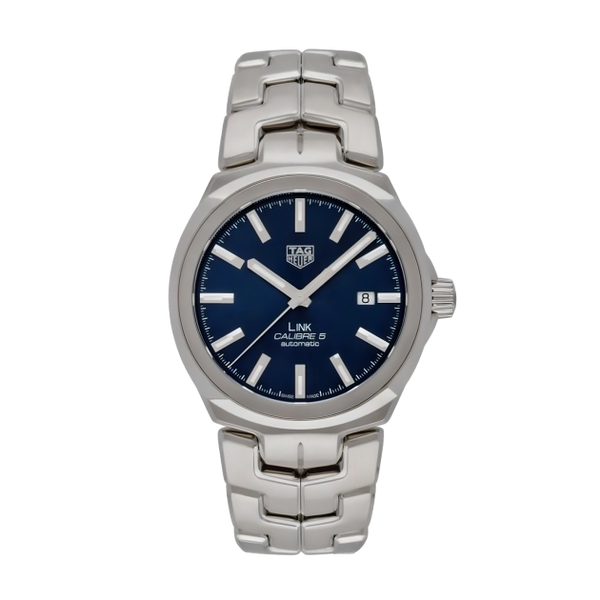 Shop Tag Heuer Link Automatic Blue Dial Silver Steel Strap Watch for Men - WBC2112.BA0603 in USA