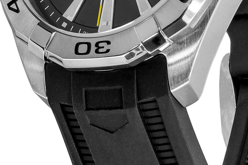 Tag Heuer Aquaracer Quartz Black Dial Black Rubber Strap Watch for Men - WBD1110.FT8021 Buy Now By Tag Heuer