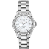 Shop Tag Heuer Aquaracer Mother of Pearl Dial Silver Steel Strap Watch for Women - WBD131A.BA0748 in USA
