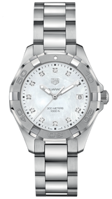 Tag Heuer Aquaracer Diamonds Mother of Pearl Dial Silver Steel Strap Watch for Women - WBD131B.BA0748 Buy Now By Tag Heuer