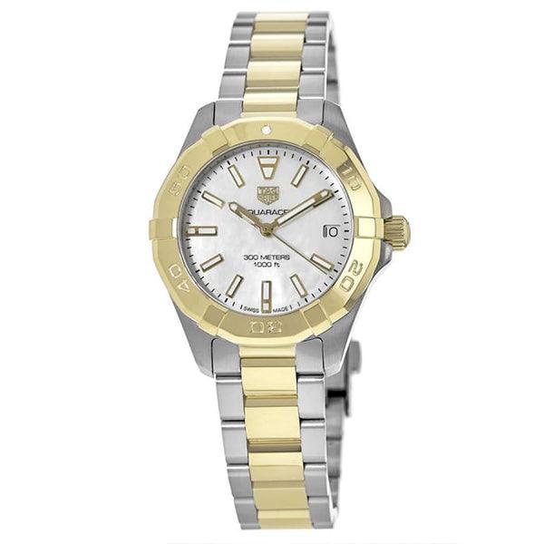 Shop Tag Heuer Aquaracer Mother of Pearl Dial Two Tone Steel Strap Watch for Women - WBD1320.BB0320 in USA
