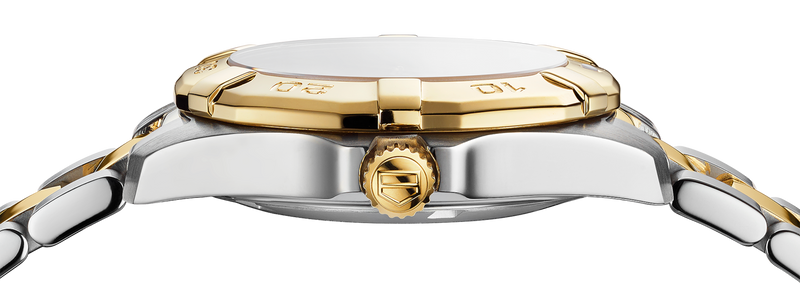 Shop Tag Heuer Aquaracer Mother of Pearl Dial Two Tone Steel Strap Watch for Women - WBD1320.BB0320 in USA