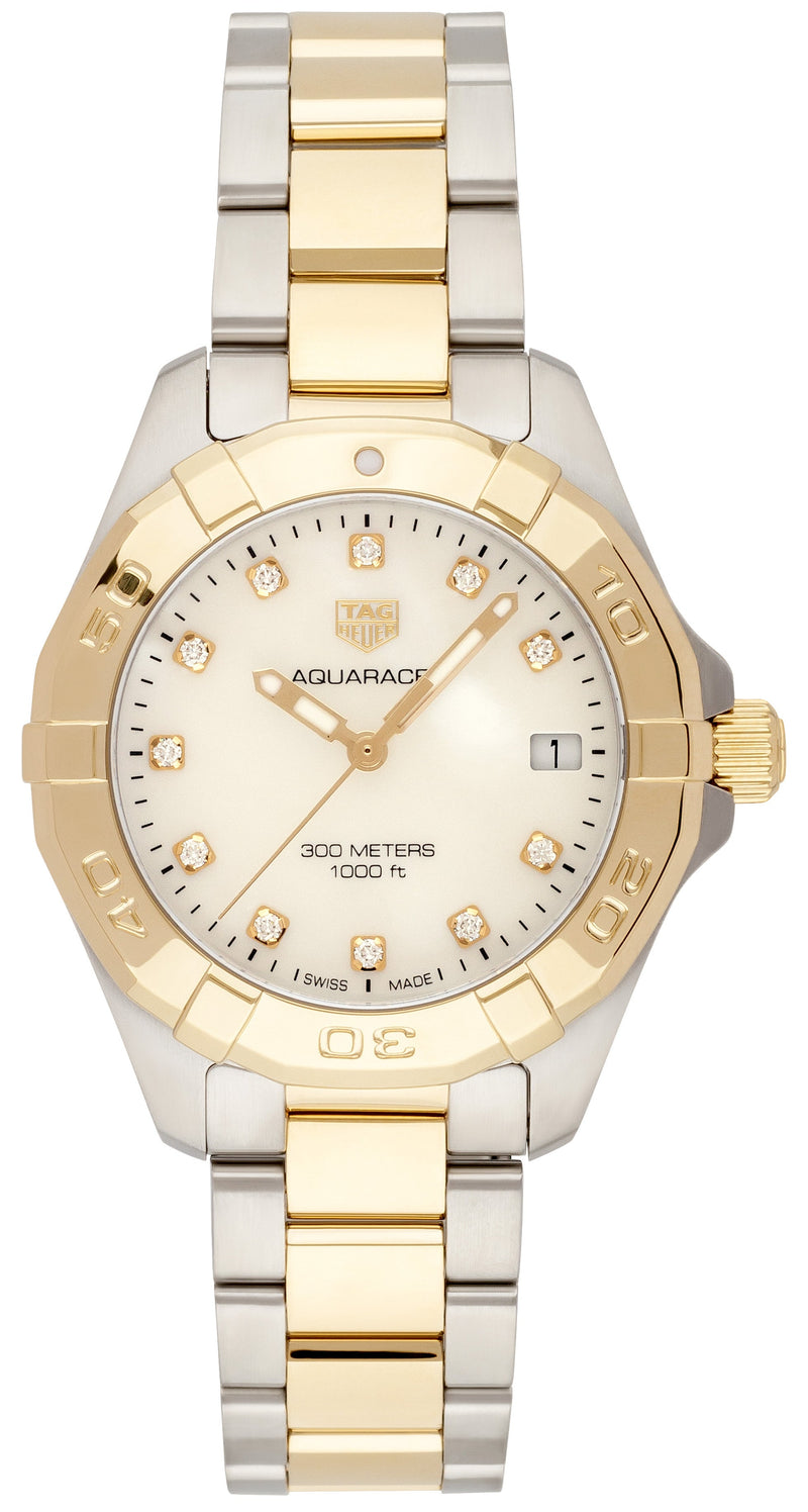 Shop Tag Heuer Aquaracer White Mother of Pearl Dial Watch for Women - WBD1322.BB0320 in USA
