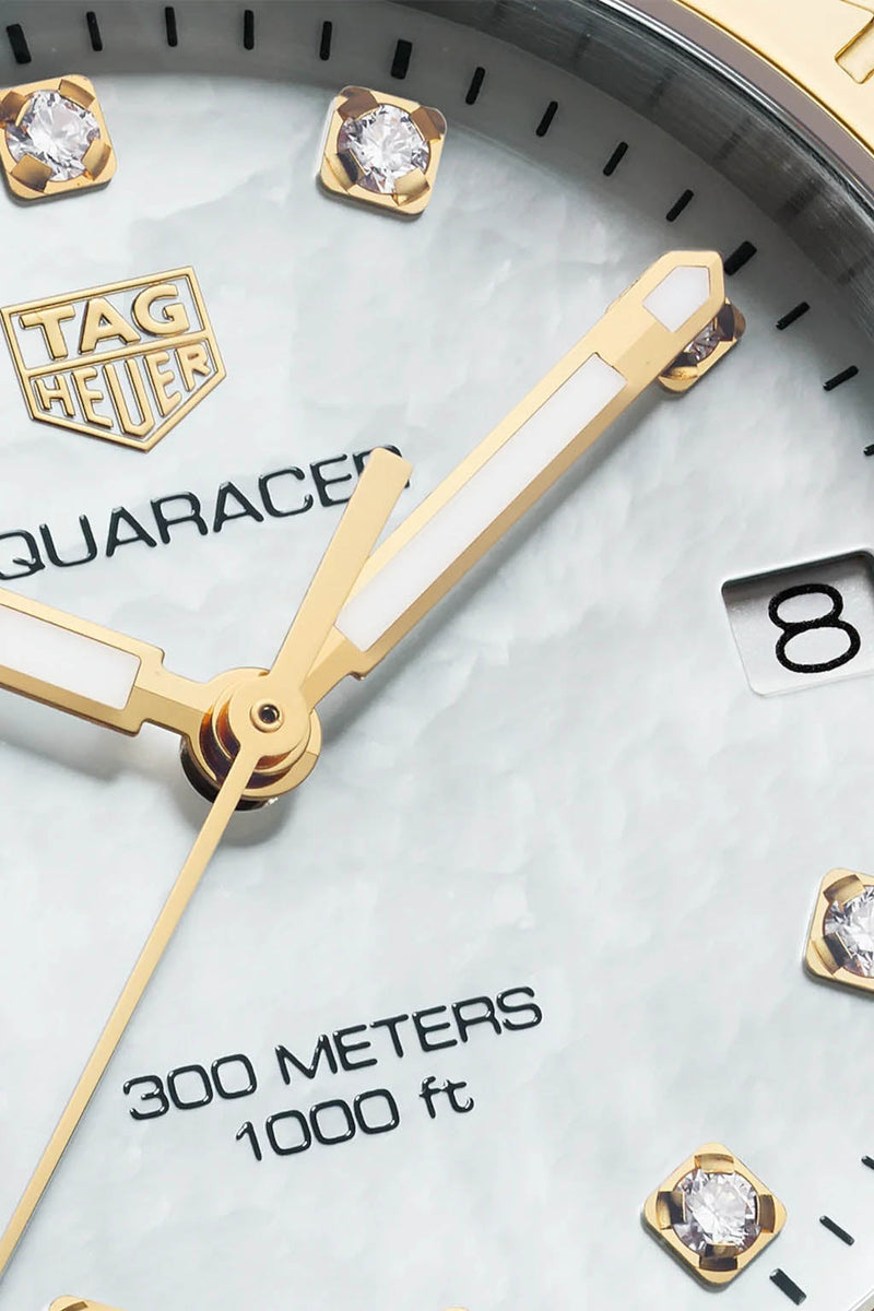 Shop Tag Heuer Aquaracer White Mother of Pearl Dial Watch for Women - WBD1322.BB0320 in USA
