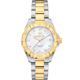 Shop Tag Heuer Aquaracer White Mother of Pearl Dial Watch for Women - WBD1322.BB0320 in USA