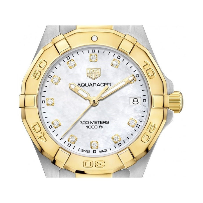 Shop Tag Heuer Aquaracer White Mother of Pearl Dial Watch for Women - WBD1322.BB0320 in USA