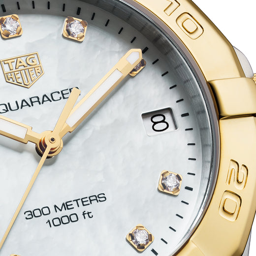 Shop Tag Heuer Aquaracer White Mother of Pearl Dial Watch for Women - WBD1322.BB0320 in USA