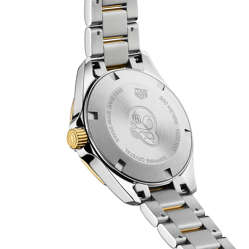 Tag Heuer Aquaracer Diamonds Mother of Pearl Dial Two Tone Steel Strap Watch for Women - WBD1323.BB0320