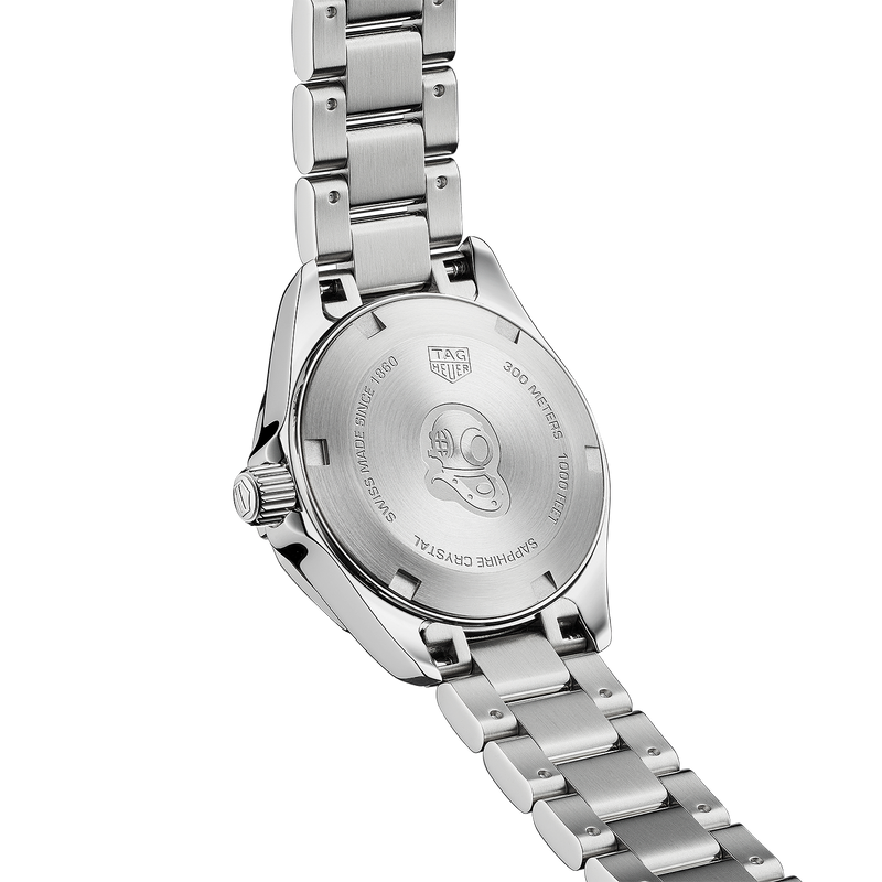 Tag Heuer Aquaracer Diamonds Mother of Pearl Dial Silver Steel Strap Watch for Women - WBD1414.BA0741