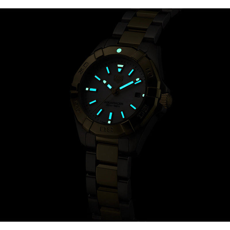 Tag Heuer Aquaracer Mother of Pearl Dial Two Tone Steel Strap Watch for Men - WBD1420.BB0321