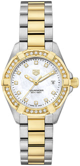 Tag Heuer Aquaracer Quartz Diamonds Mother of Pearl Dial Two Tone Steel Strap Watch for Women - WBD1423.BB0321 Buy Now By Tag Heuer