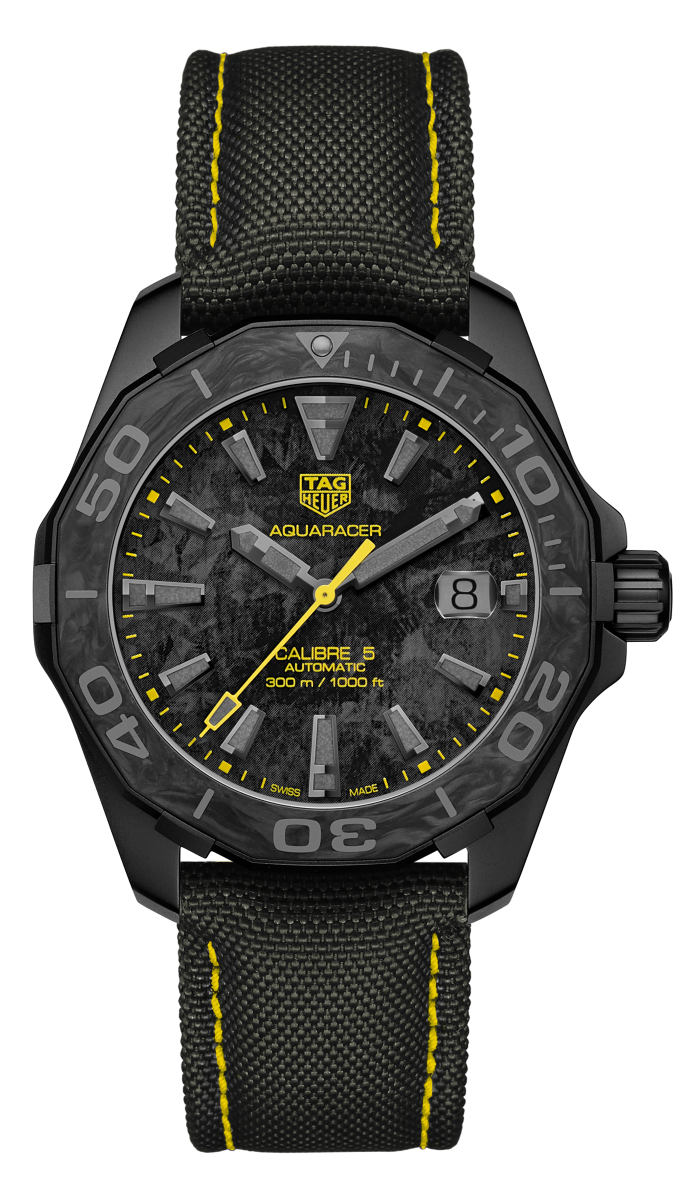 Tag Heuer Aquaracer Carbon Dial Watch for Men - WBD218B.FC6446