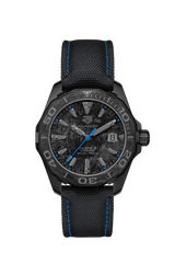 Tag Heuer Aquaracer Calibre 5 Black Nylon Strap Carbon Dial Watch for Men - WBD218C.FC6447 Buy Now By Tag Heuer