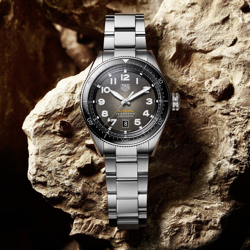 Tag Heuer Autavia Automatic Grey Dial Silver Steel Strap Watch for Men - WBE5114.EB0173 Buy Now By Tag Heuer