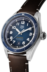 Tag Heuer Autavia Calibre 5 Automatic Blue Dial Brown Leather Strap Watch for Men - WBE5116.FC8266 Buy Now By Tag Heuer