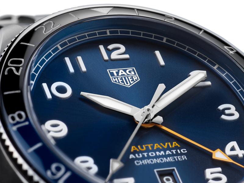 Tag Heuer Autavia Cosc GMT Automatic Blue Dial Silver Steel Strap Watch for Men - WBE511A.BA0650 Buy Now By Tag Heuer