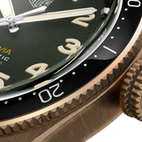 Tag Heuer Autavia Calibre 5 Automatic Olive Green Dial Green Leather Strap Watch for Men - WBE5190.FC8268 Buy Now By Tag Heuer