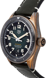 Tag Heuer Autavia Calibre 5 Automatic Olive Green Dial Green Leather Strap Watch for Men - WBE5190.FC8268 Buy Now By Tag Heuer