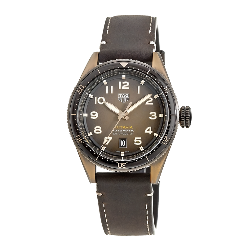 Tag Heuer Autavia Brown Dial Brown Leather Strap Watch for Men - WBE5191.FC8276 Buy Now By Tag Heuer