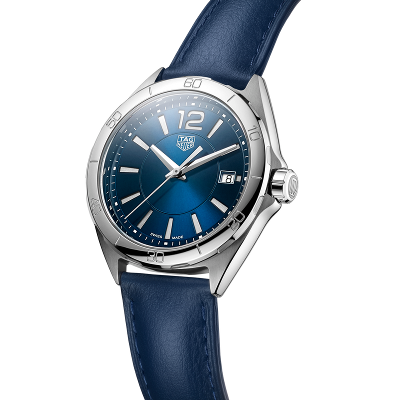 Shop Tag Heuer Formula 1 Quartz Blue Dial Blue Leather Strap Watch for Women - WBJ1312.FC8231 in USA