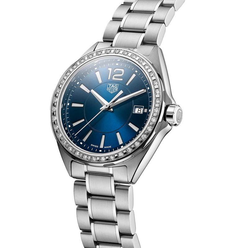 Shop Tag Heuer Formula 1 Quartz Diamonds Blue Dial Silver Steel Strap Watch for Women - WBJ1316.BA0666 in USA