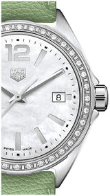 Tag Heuer Formula 1 Quartz Diamonds Mother of Pearl Dial Green Leather Strap Watch for Women - WBJ131A.FC8249 Buy Now By Tag Heuer