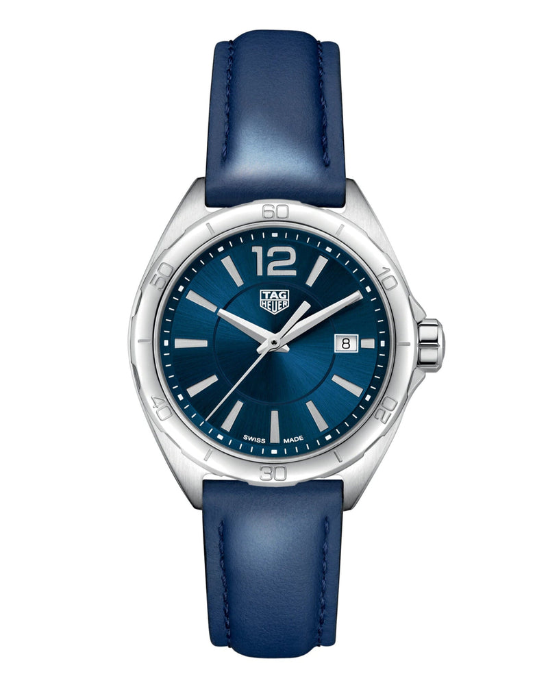 Shop Tag Heuer Formula 1 Quartz Blue Dial Blue Leather Strap Watch for Women - WBJ1412.FC8233 in USA