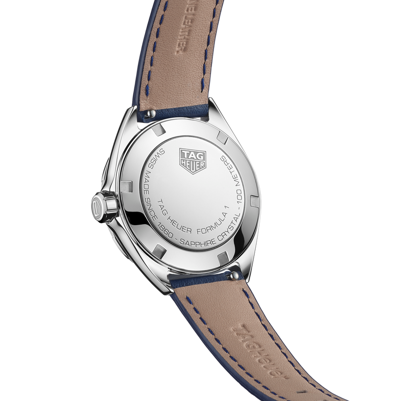 Shop Tag Heuer Formula 1 Quartz Blue Dial Blue Leather Strap Watch for Women - WBJ1412.FC8233 in USA
