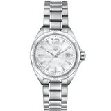 Shop Tag Heuer Formula 1 Quartz Mother of Pearl White Dial Silver Steel Strap Watch for Women - WBJ1418.BA0664 in USA