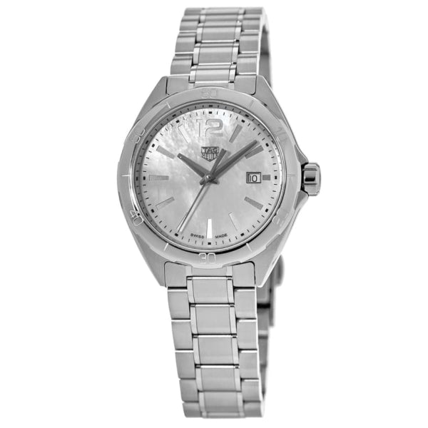 Shop Tag Heuer Formula 1 Quartz Mother of Pearl White Dial Silver Steel Strap Watch for Women - WBJ1418.BA0664 in USA