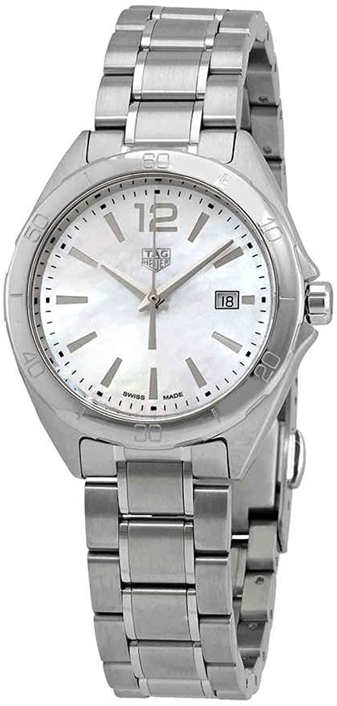 Shop Tag Heuer Formula 1 Quartz Mother of Pearl White Dial Silver Steel Strap Watch for Women - WBJ1418.BA0664 in USA