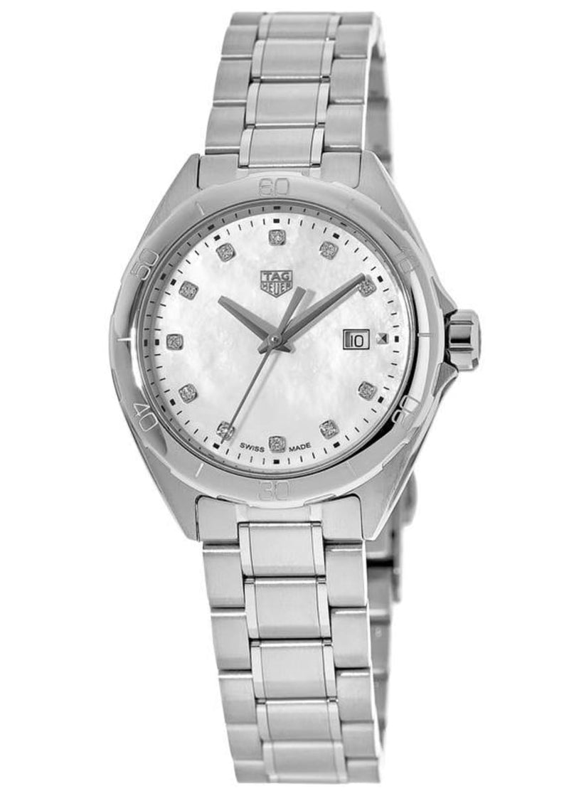 Shop Tag Heuer Formula 1 White Mother of Pearl Dial Silver Steel Strap Watch for Women - WBJ1319.BA0666 in USA