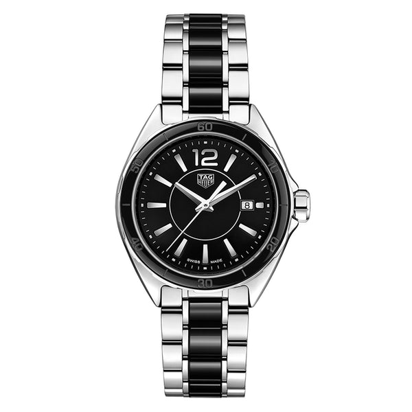 Shop Tag Heuer Formula 1 Quartz Black Dial Two Tone Steel Strap Watch for Women - WBJ141AA.BA0973 in USA