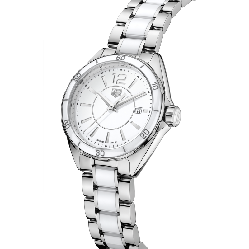 Shop Tag Heuer Formula 1 Quartz White Dial Two Tone Steel Strap Watch for Women - WBJ141AC.BA0974 in USA