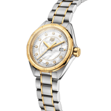 Shop Tag Heuer Formula 1 Diamonds Mother of Pearl White Dial Two Tone Steel Strap Watch for Women - WBJ1421.BB0648 in USA